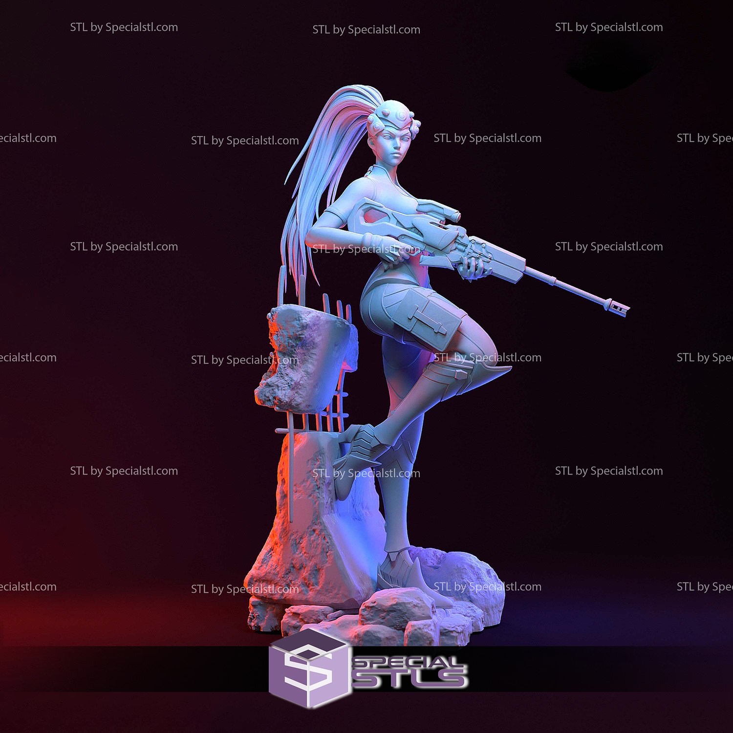 Widowmaker Sniper 3D Printer Files STL Model — view 6