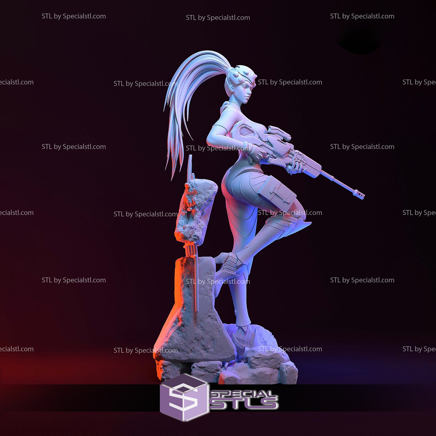 Widowmaker Sniper 3D Printer Files STL Model — view 7
