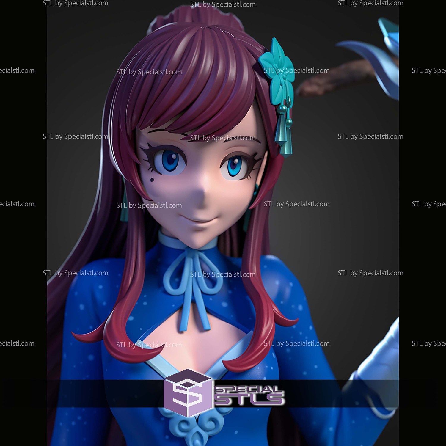 Aoi Haruka Witch Fanart STL Files 3D Model — view 3