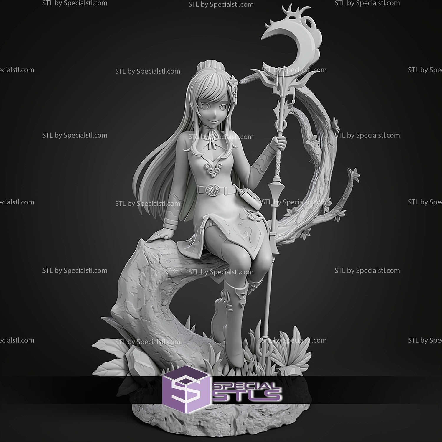 Aoi Haruka Witch Fanart STL Files 3D Model — view 6