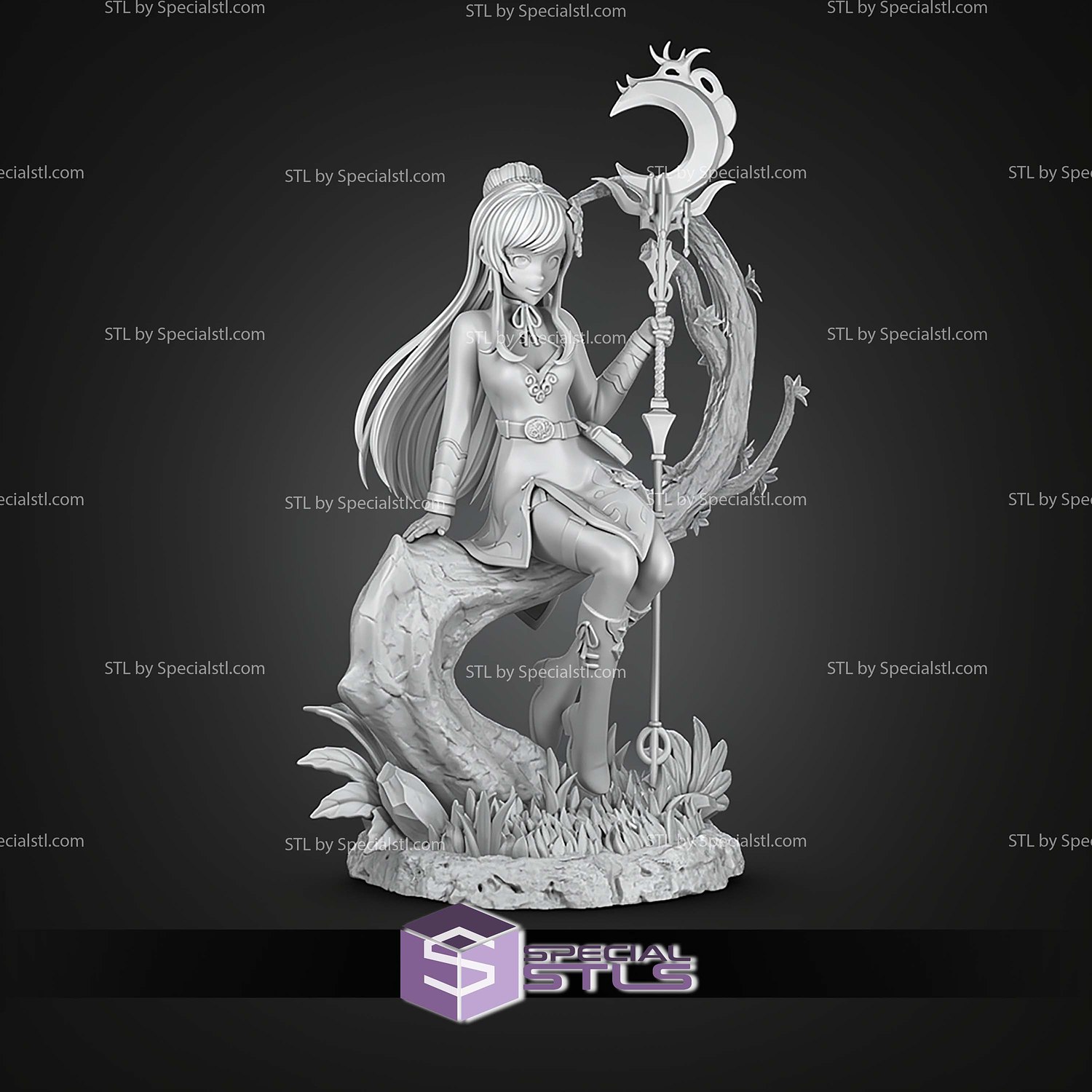 Aoi Haruka Witch Fanart STL Files 3D Model — view 7