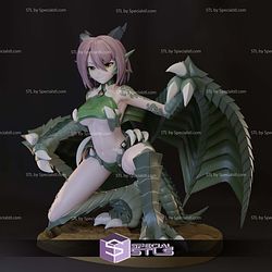 Monster Girl Encyclopedia Wyvern Digital STL Files 3D Model