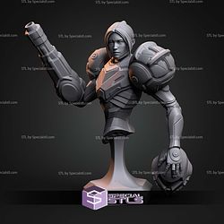Samus And Enemy Body Bust STL Files 3D Model