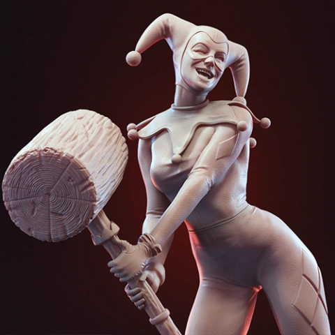 Harley Quinn 3D Printer Files | Assembly STL Model