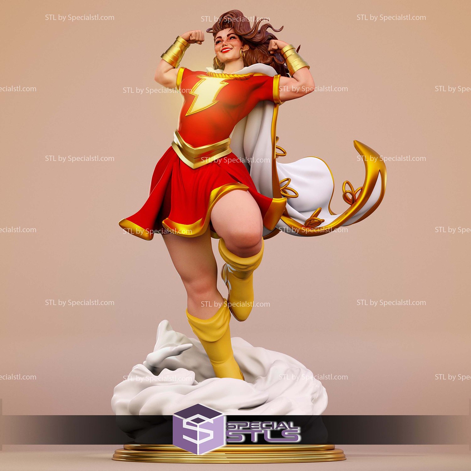 Mary Marvel Power Pose 3D Printer Files STL Model — view 2