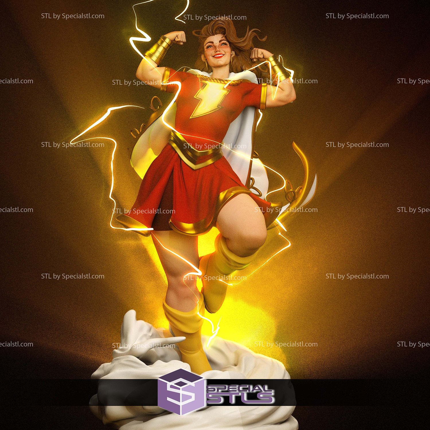 Mary Marvel Power Pose 3D Printer Files STL Model — view 5