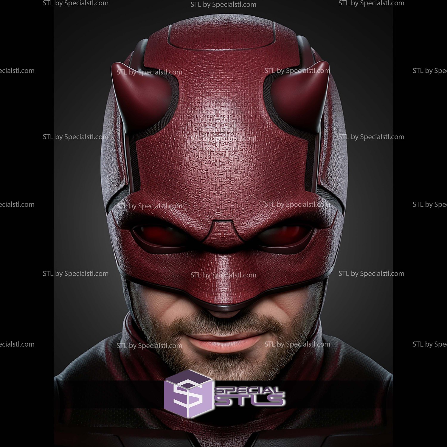 Daredevil 2026 Portrait Bust 310mm STL Files 3D Model — view 4