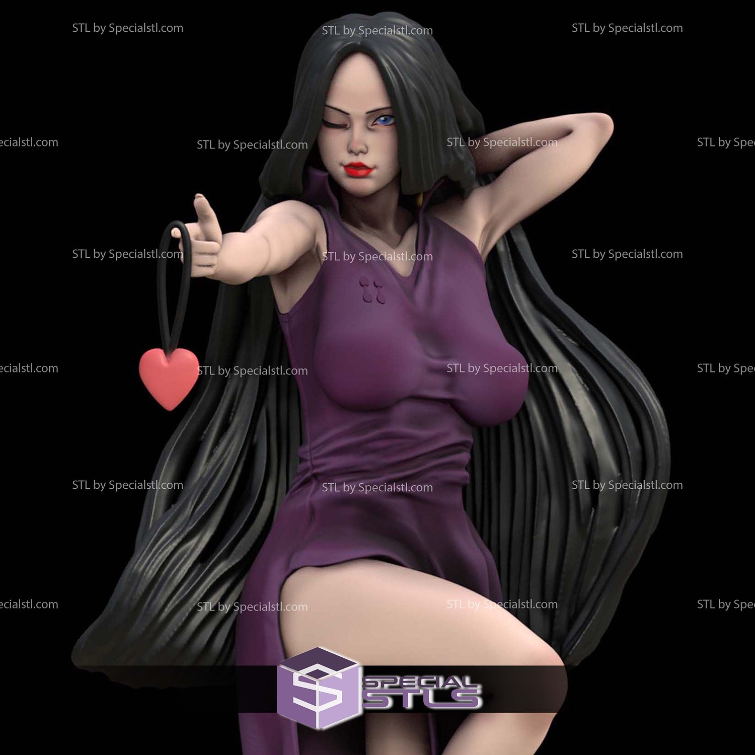 Boa Hancock Heart 3D Printer Files STL Model — view 2