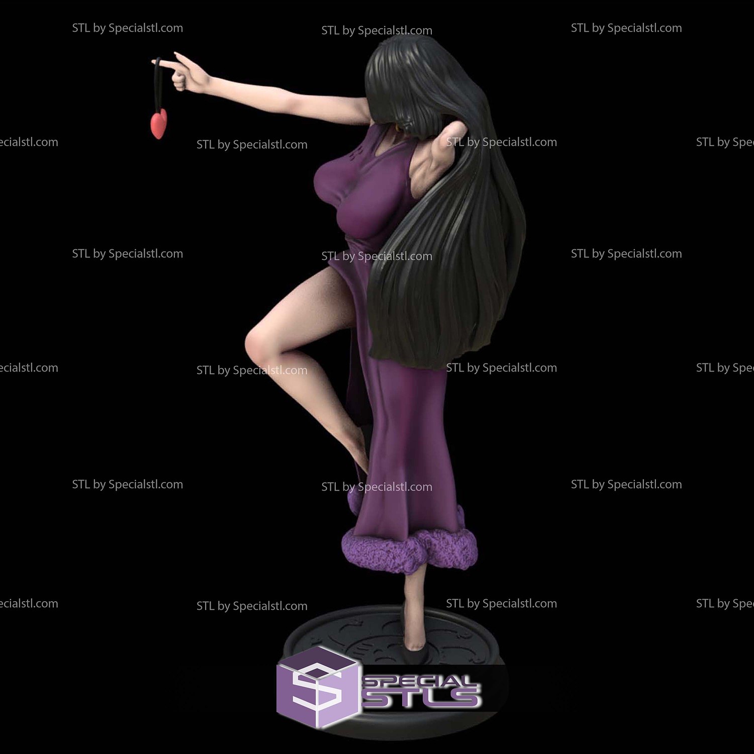 Boa Hancock Heart 3D Printer Files STL Model — view 4