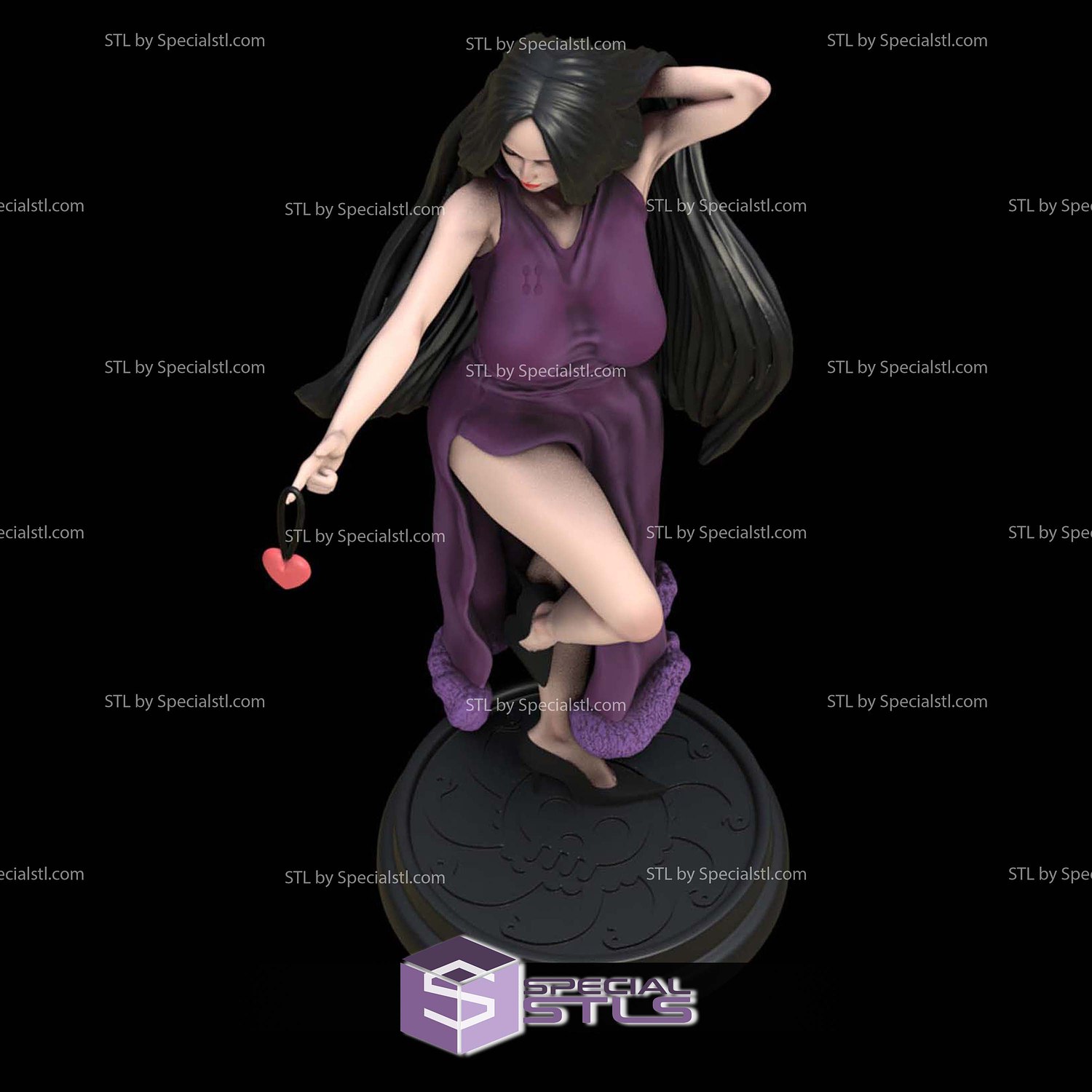Boa Hancock Heart 3D Printer Files STL Model — view 5