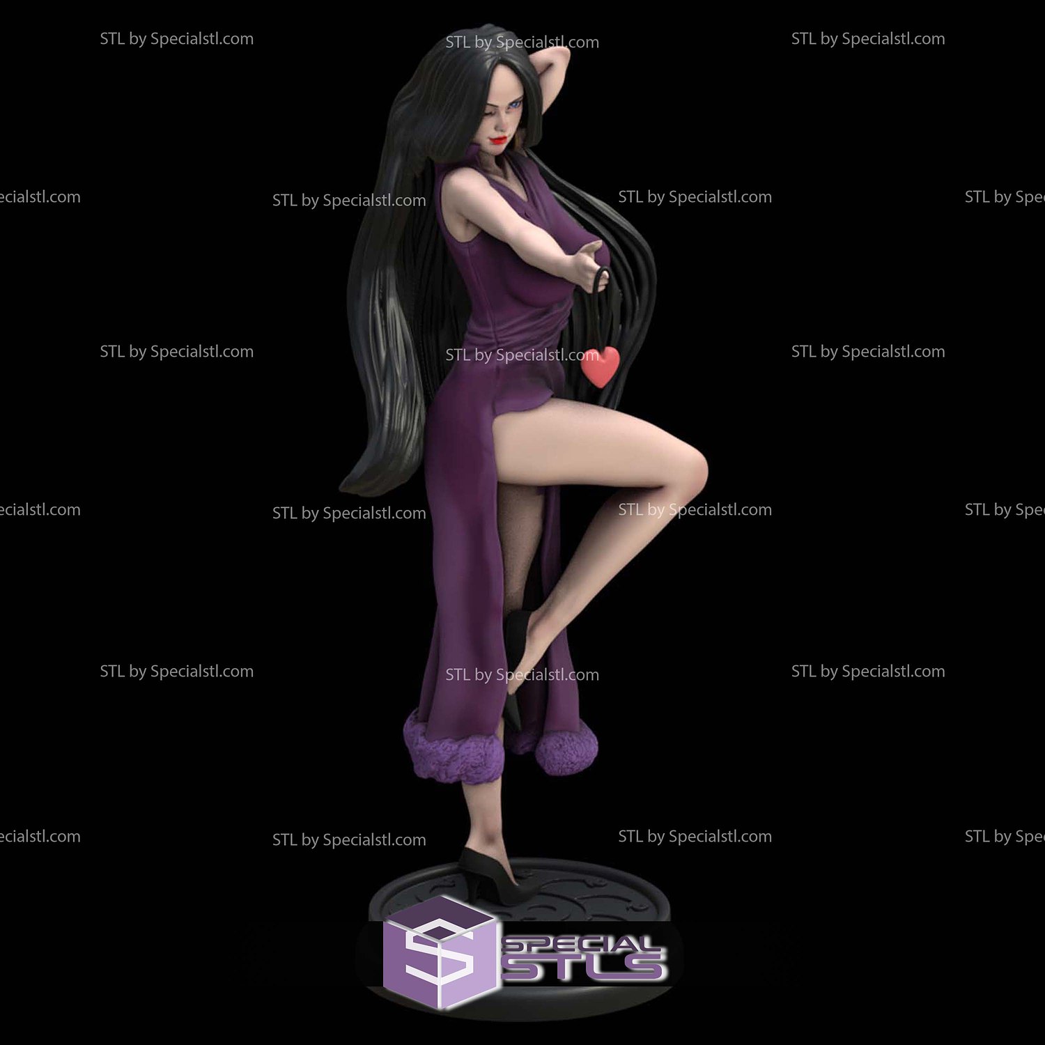 Boa Hancock Heart 3D Printer Files STL Model — view 7