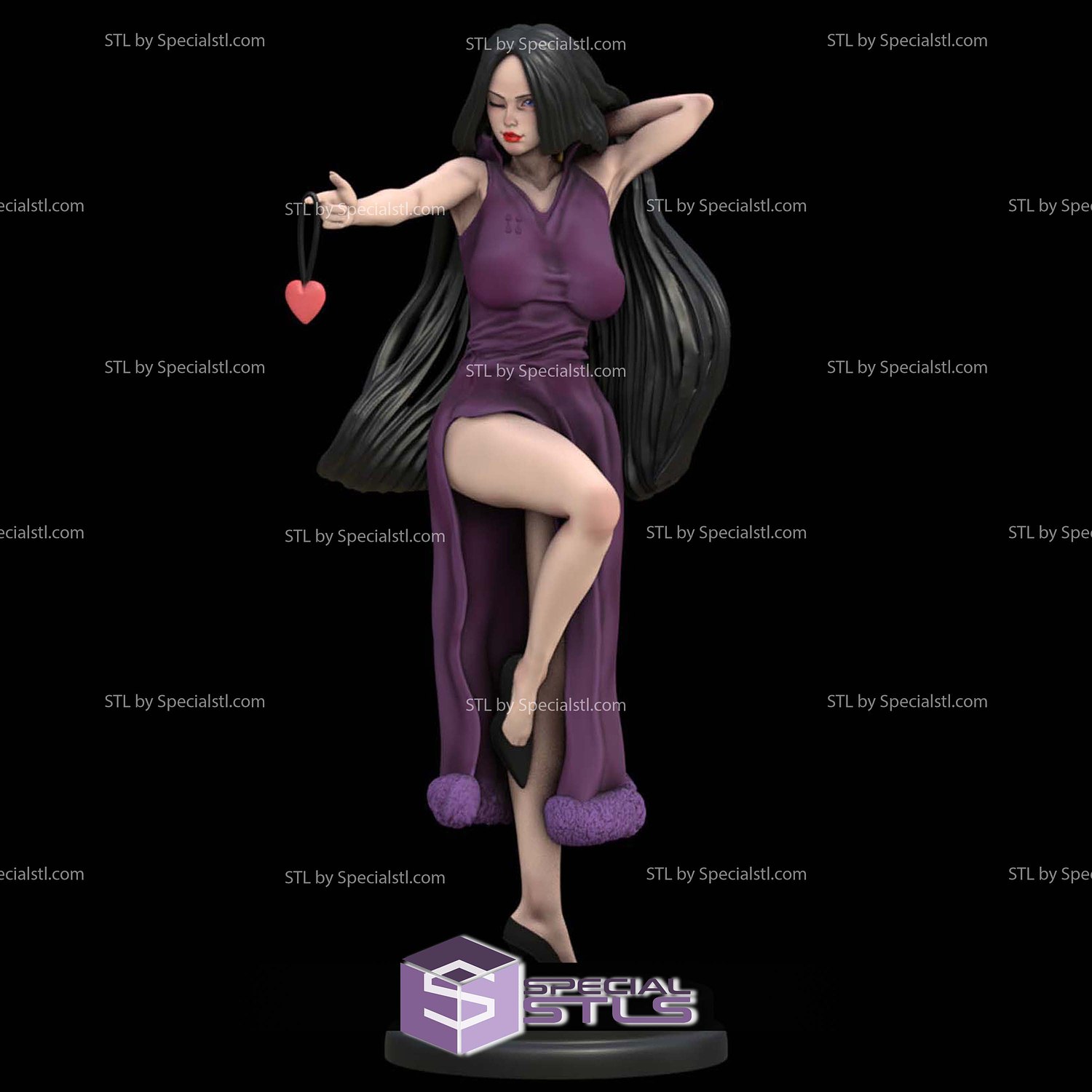 Boa Hancock Heart 3D Printer Files STL Model — view 8