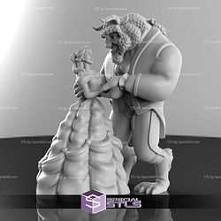 Beauty and the Beast No Split 3D Print Files STL Model