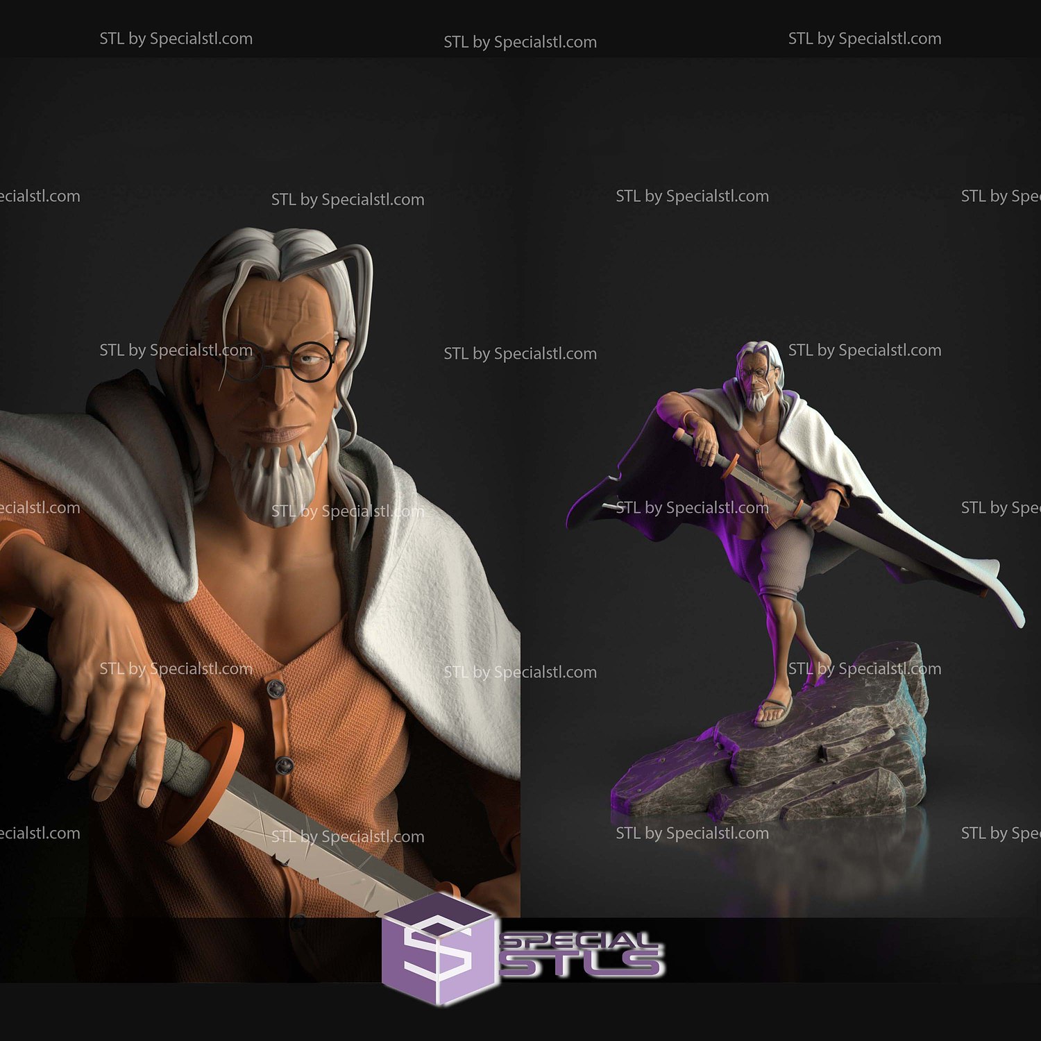 Rayleigh Sword One Piece STL Files 3D Model — view 2