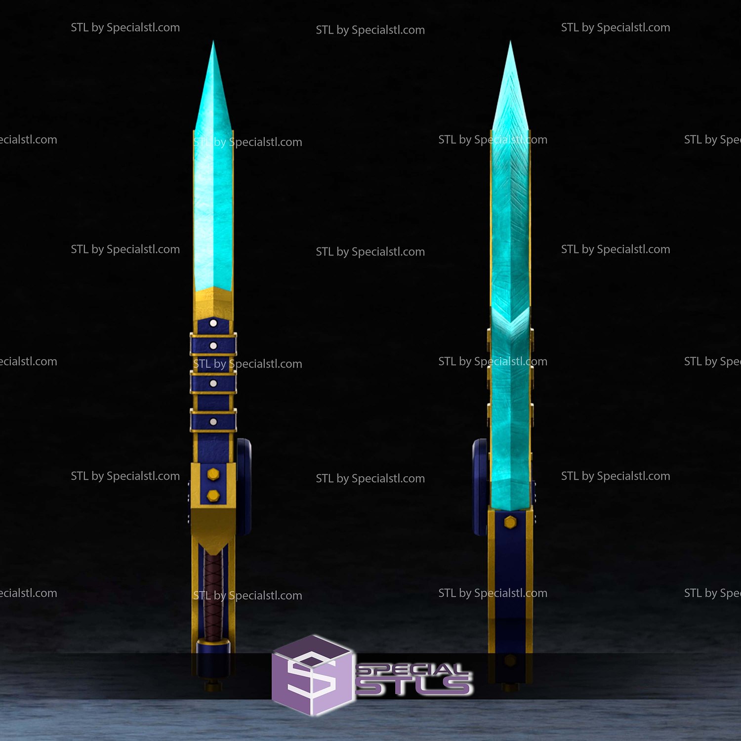 Cosplay STL Files Lunastra Dagger MH 3D Model — view 4