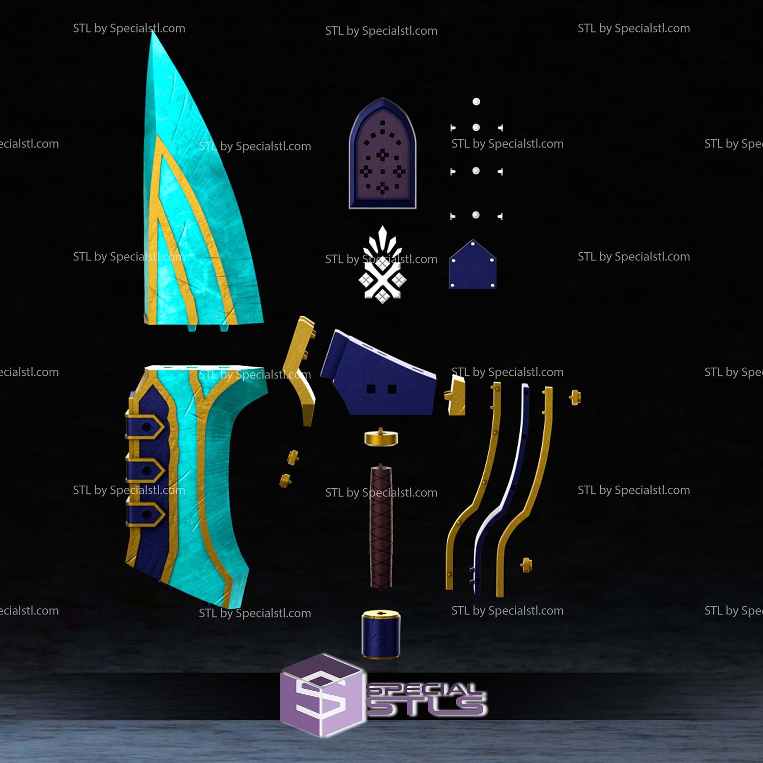 Cosplay STL Files Lunastra Dagger MH 3D Model — view 5