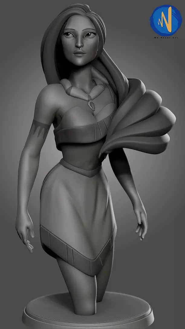 Pocahontas model for 3d print STL Model