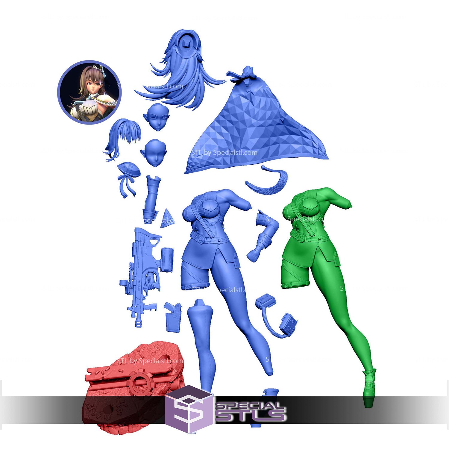 Marian Nikke Goddess of Victory STL Files 3D Model — view 6