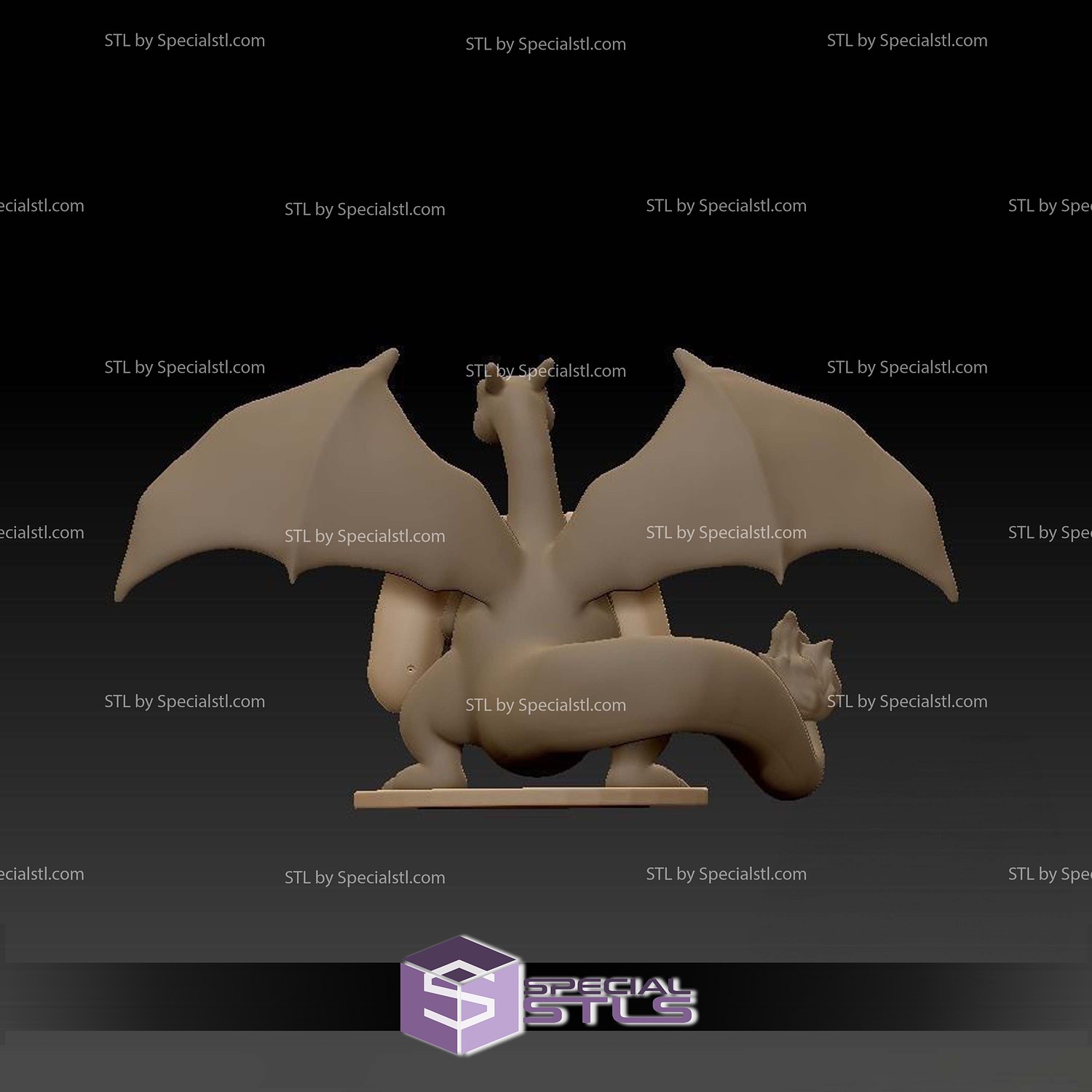 Charizard Joystick Holder 3D Model Sculpture STL Model — view 5