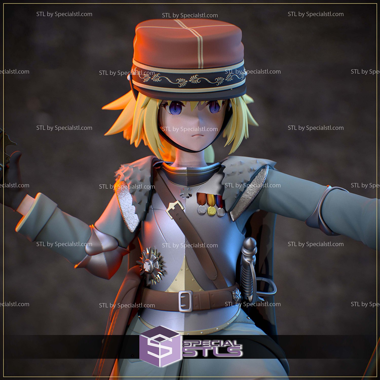 Great War Jeanne DArc 3D Printer Files STL Model — view 2