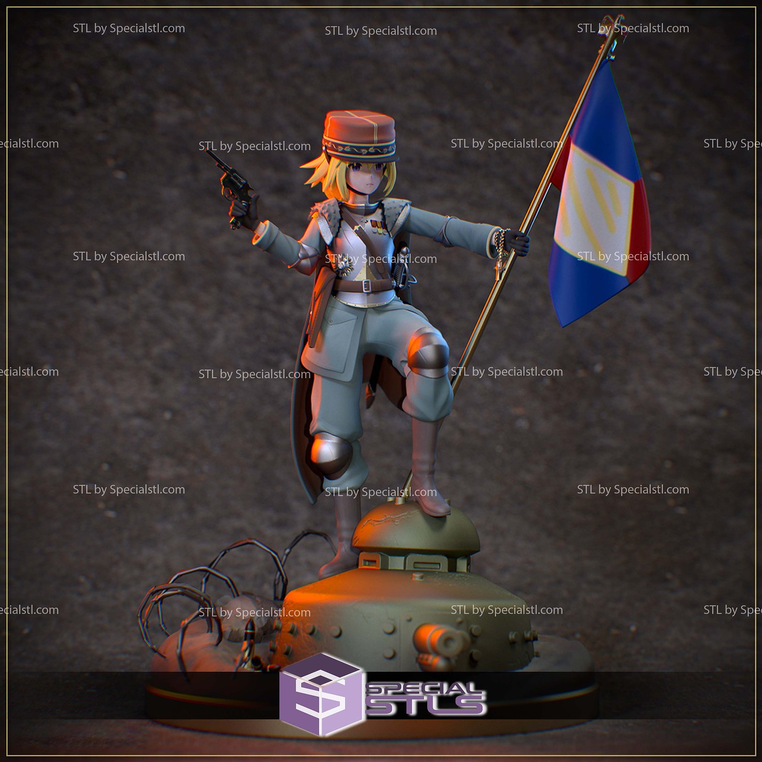 Great War Jeanne DArc 3D Printer Files STL Model — view 3