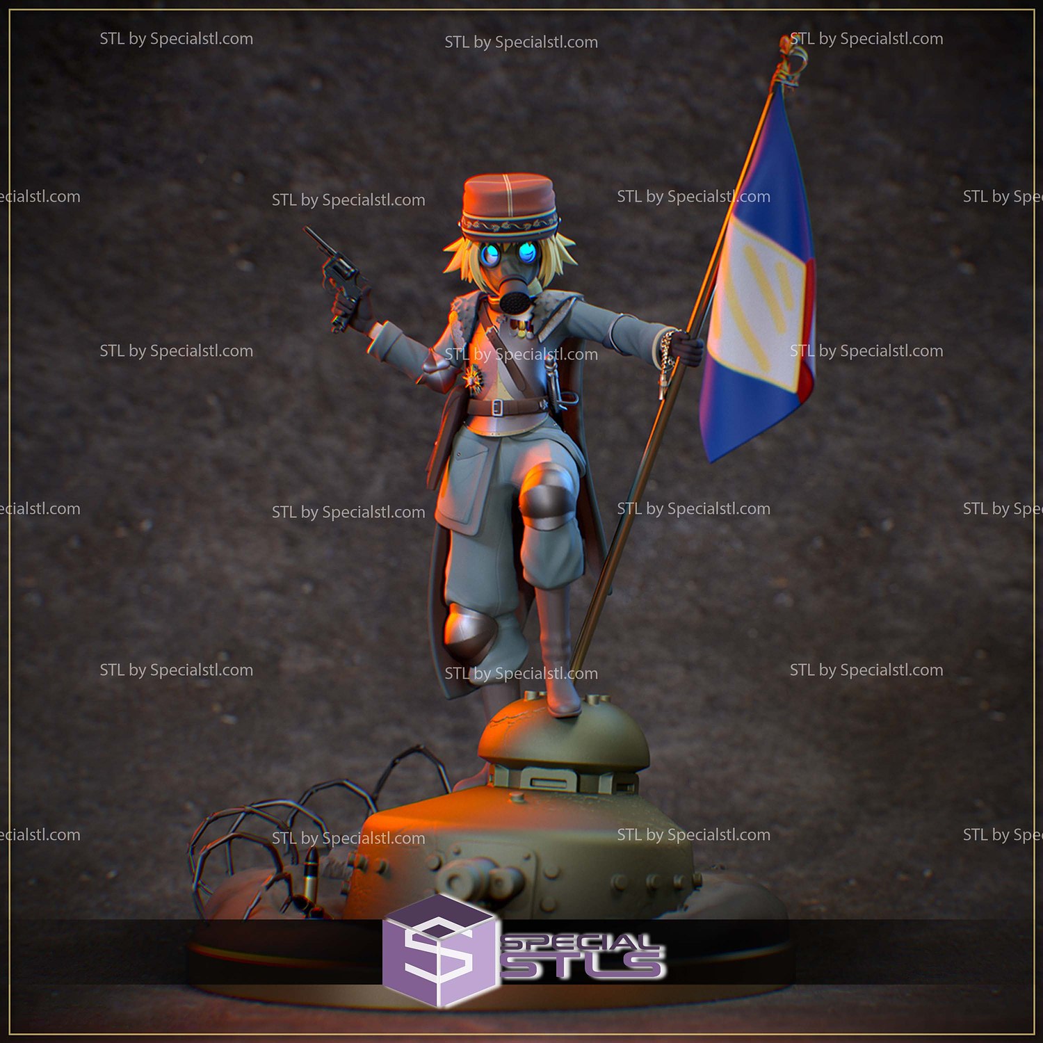 Great War Jeanne DArc 3D Printer Files STL Model — view 4