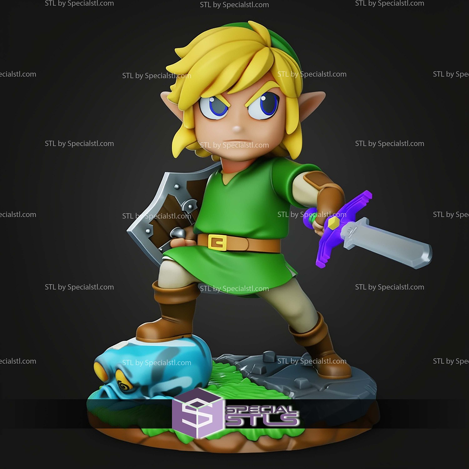 Chibi STL Collection Link Zelda 3D Model — view 4