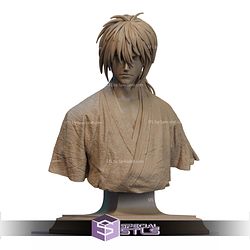 Kenshin Himura Bust STL Files 3D Model