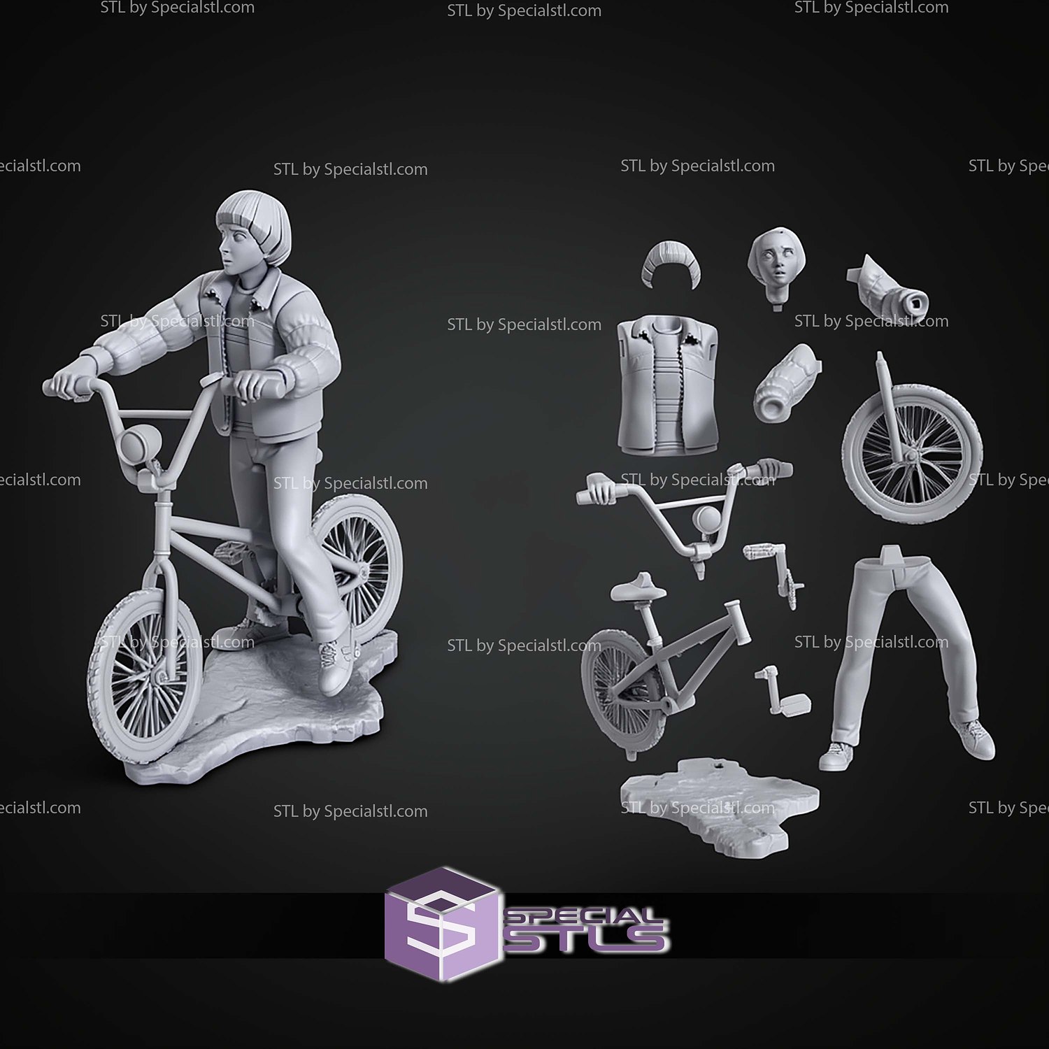 Will Stranger Things Cartoon Style 161mm STL Files 3D Model — view 2