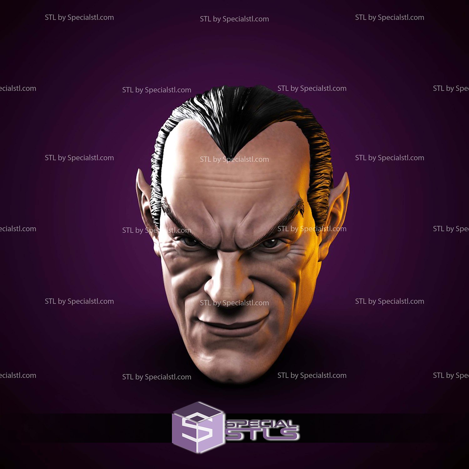 Custom Figure Head STL Collection - Black Adam 3D Model — view 2