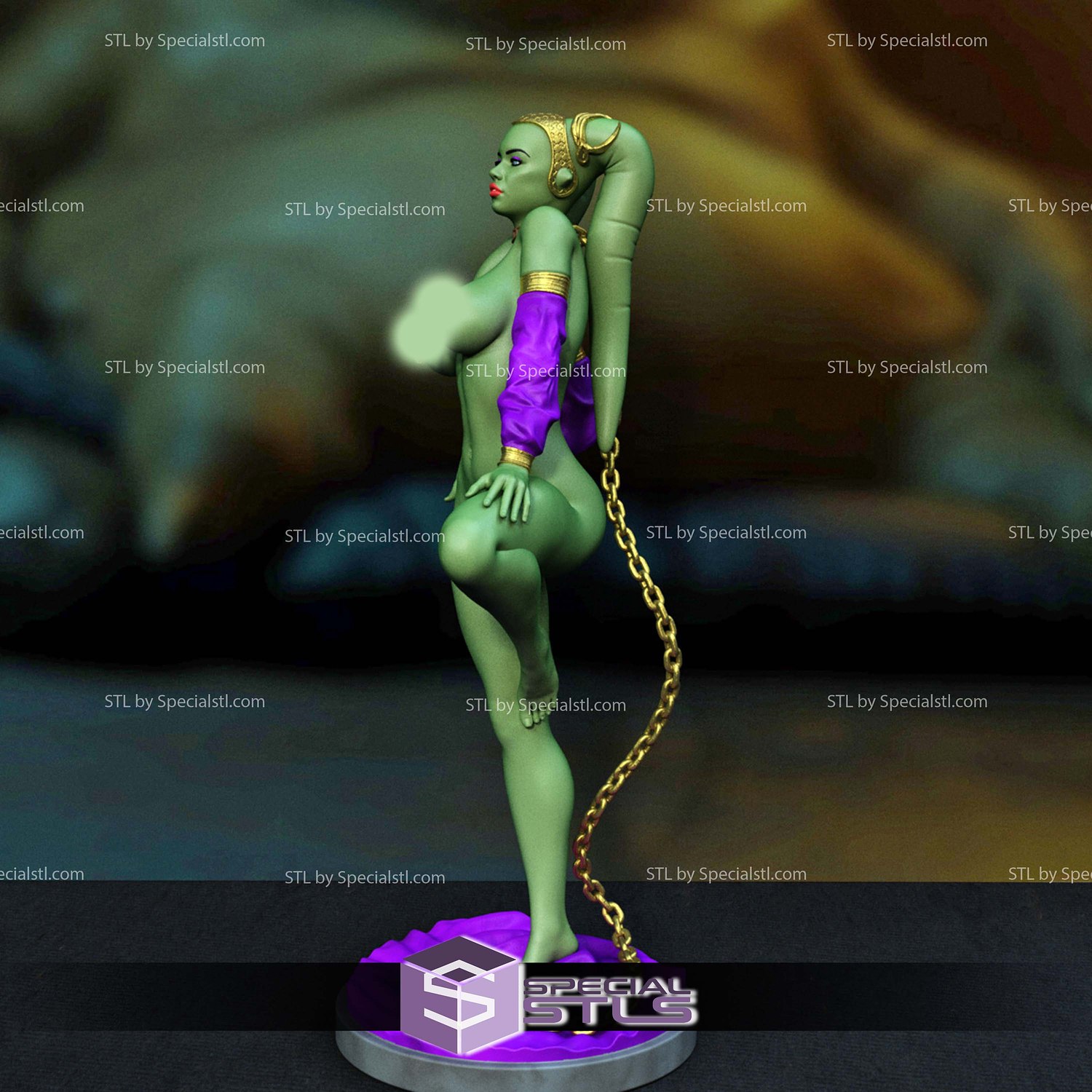 Oola Twilek Dancer STL Files 3D Model — view 4