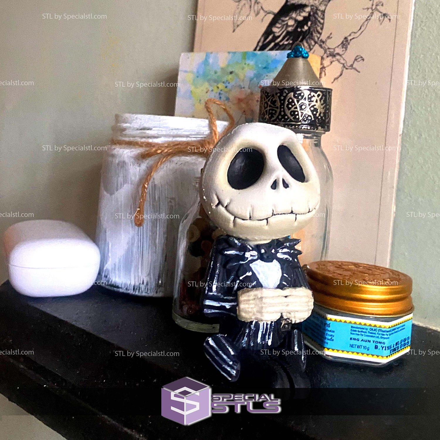 Super Basic STL Jack Skellington MultiColor 3D Model — view 2