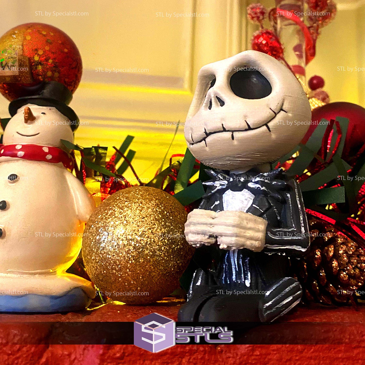 Super Basic STL Jack Skellington MultiColor 3D Model — view 4