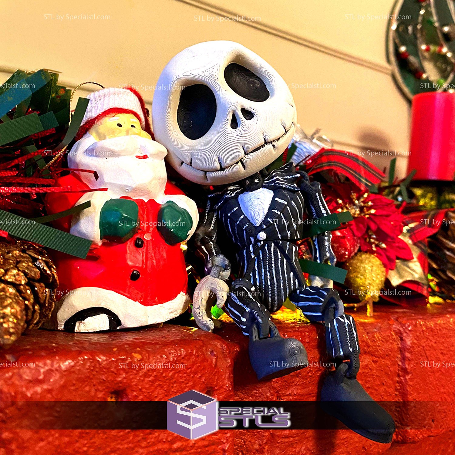 Super Basic STL Jack Skellington MultiColor 3D Model — view 5