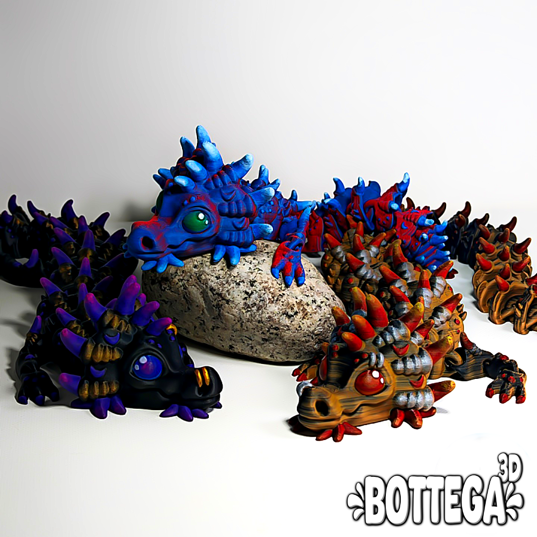 Eras, dragon of forgotten ages - articulated 3D STL Model — view 3