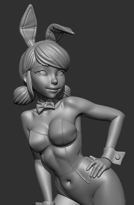 Adult Marinette Dupain Chen Ladybug - Bunny Suit 3D STL Model — view 2