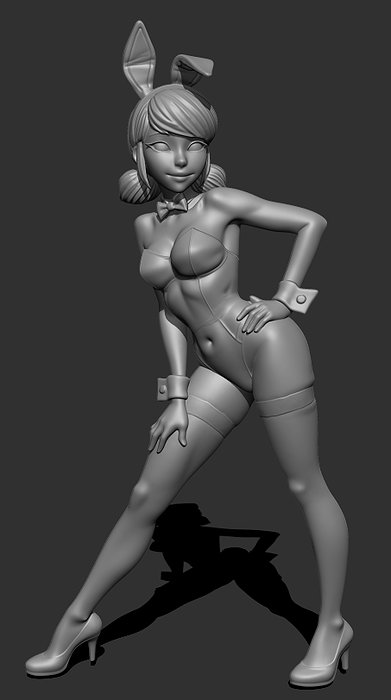 Adult Marinette Dupain Chen Ladybug - Bunny Suit 3D STL Model — view 4