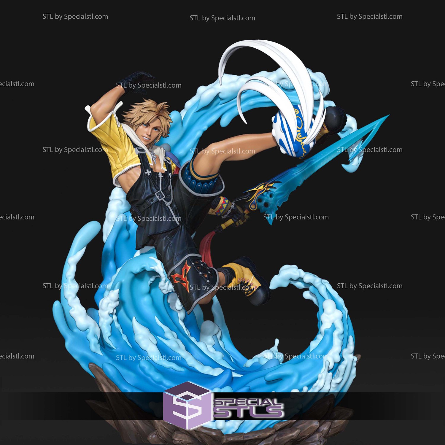 Tidus Final Fantasy X 3D Printer Files STL Model — view 2