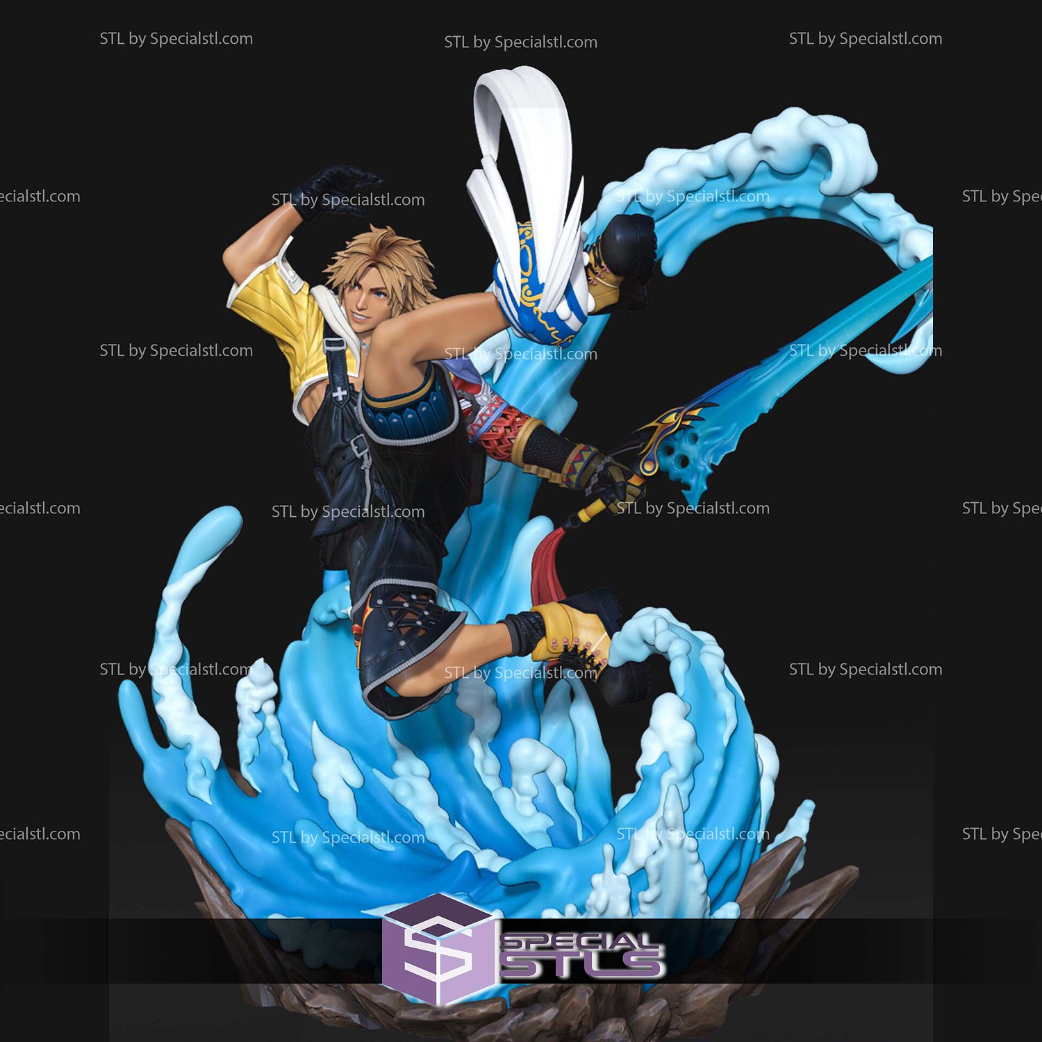 Tidus Final Fantasy X 3D Printer Files STL Model — view 3