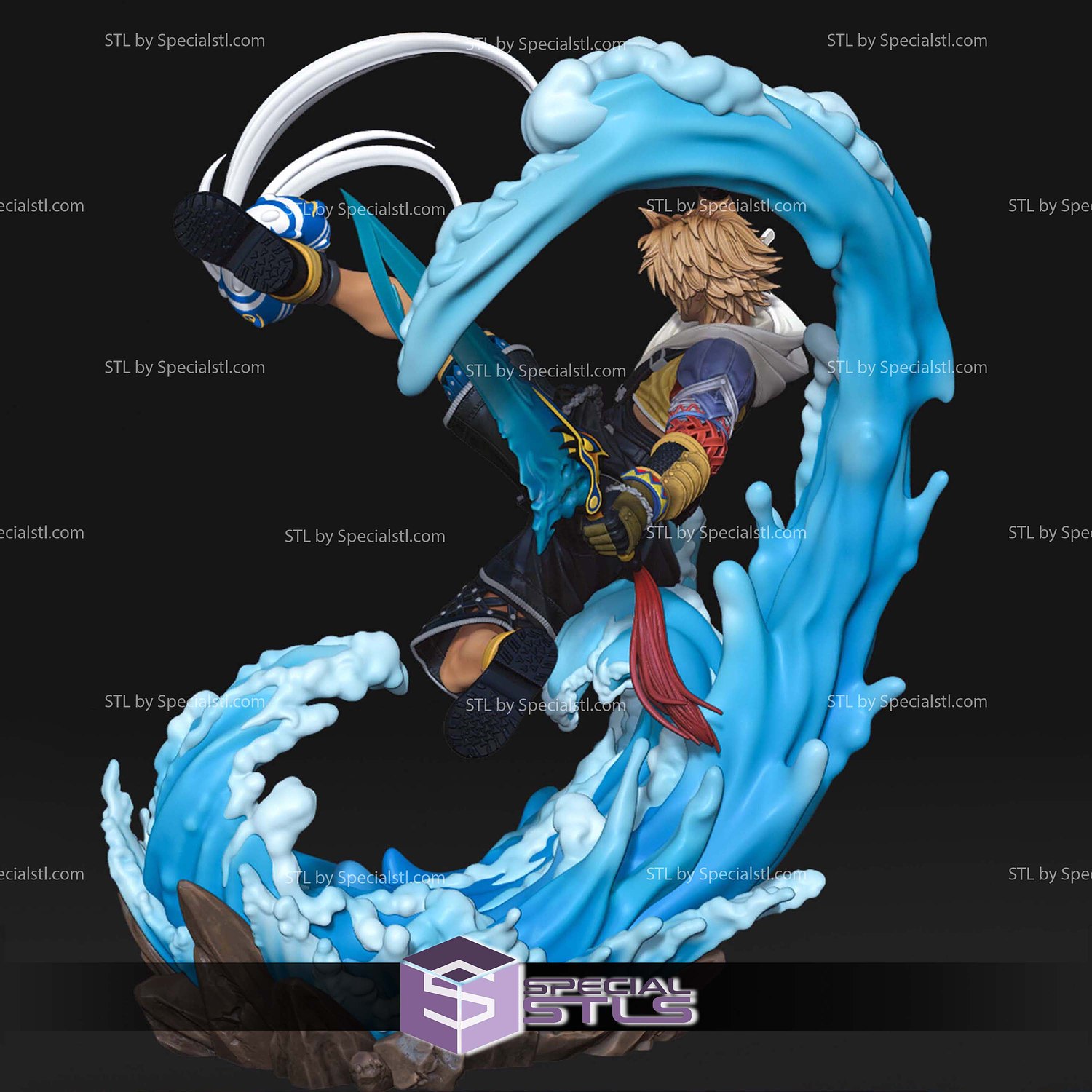 Tidus Final Fantasy X 3D Printer Files STL Model — view 4