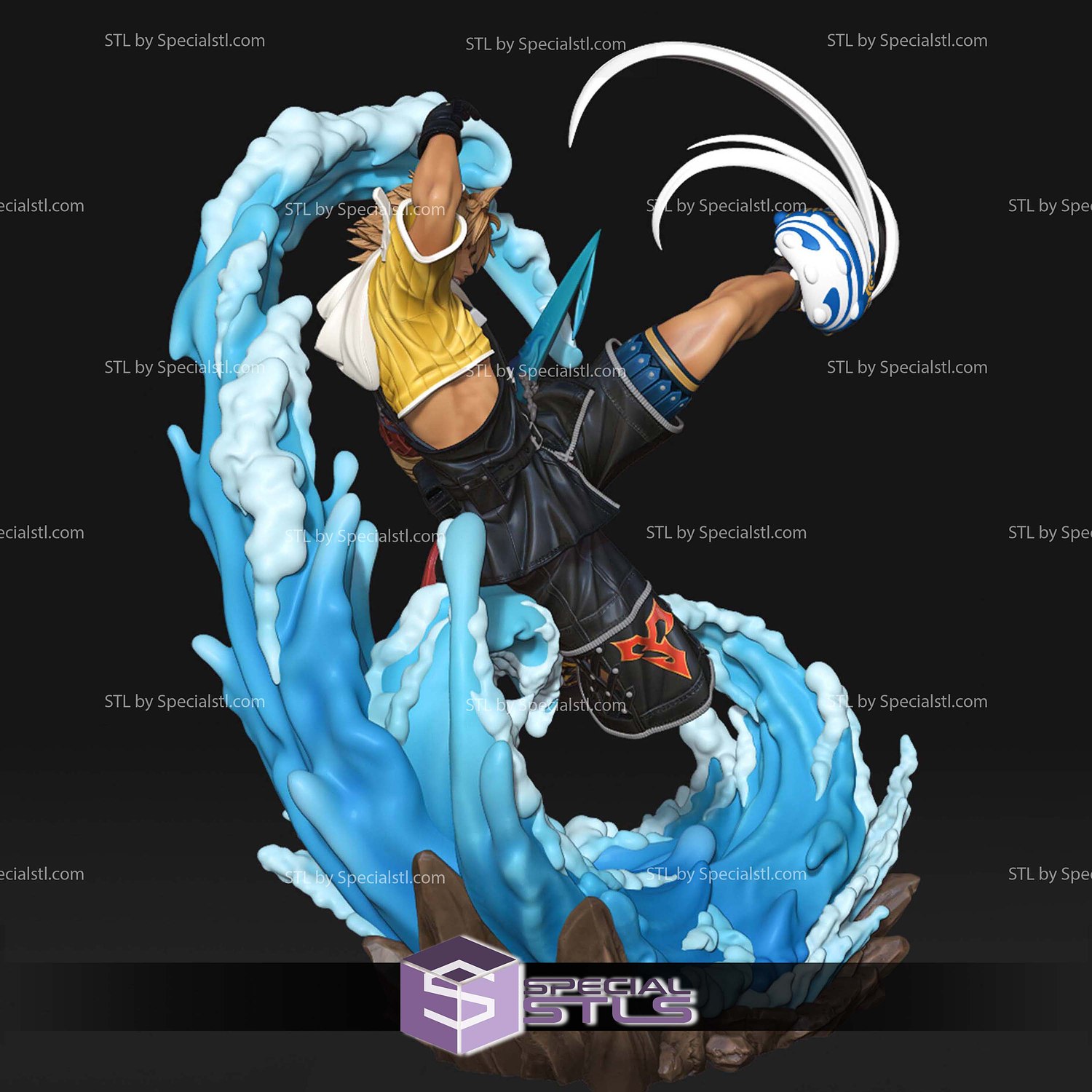 Tidus Final Fantasy X 3D Printer Files STL Model — view 5