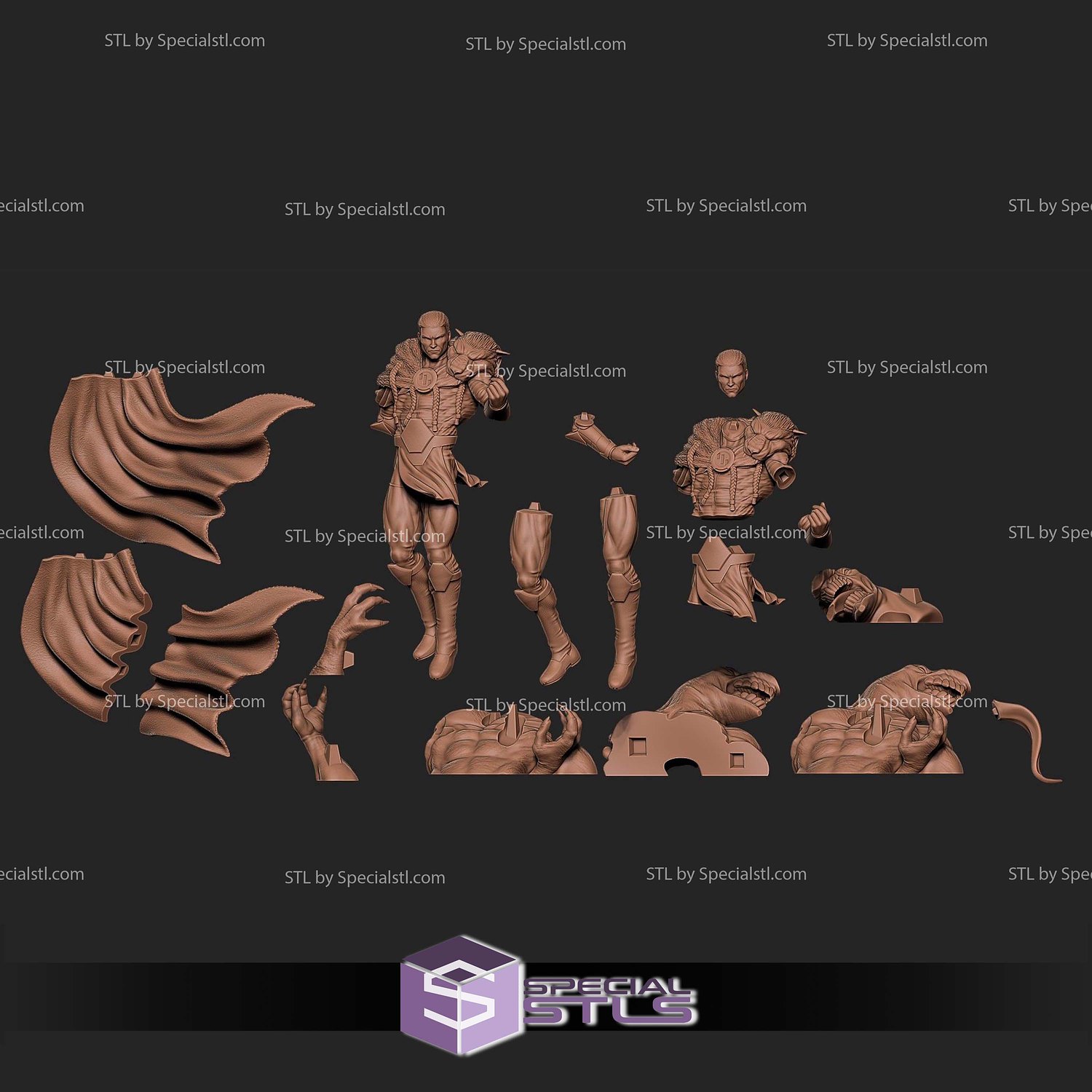 Thragg from Invincible 3D Printer Files STL Model — view 8