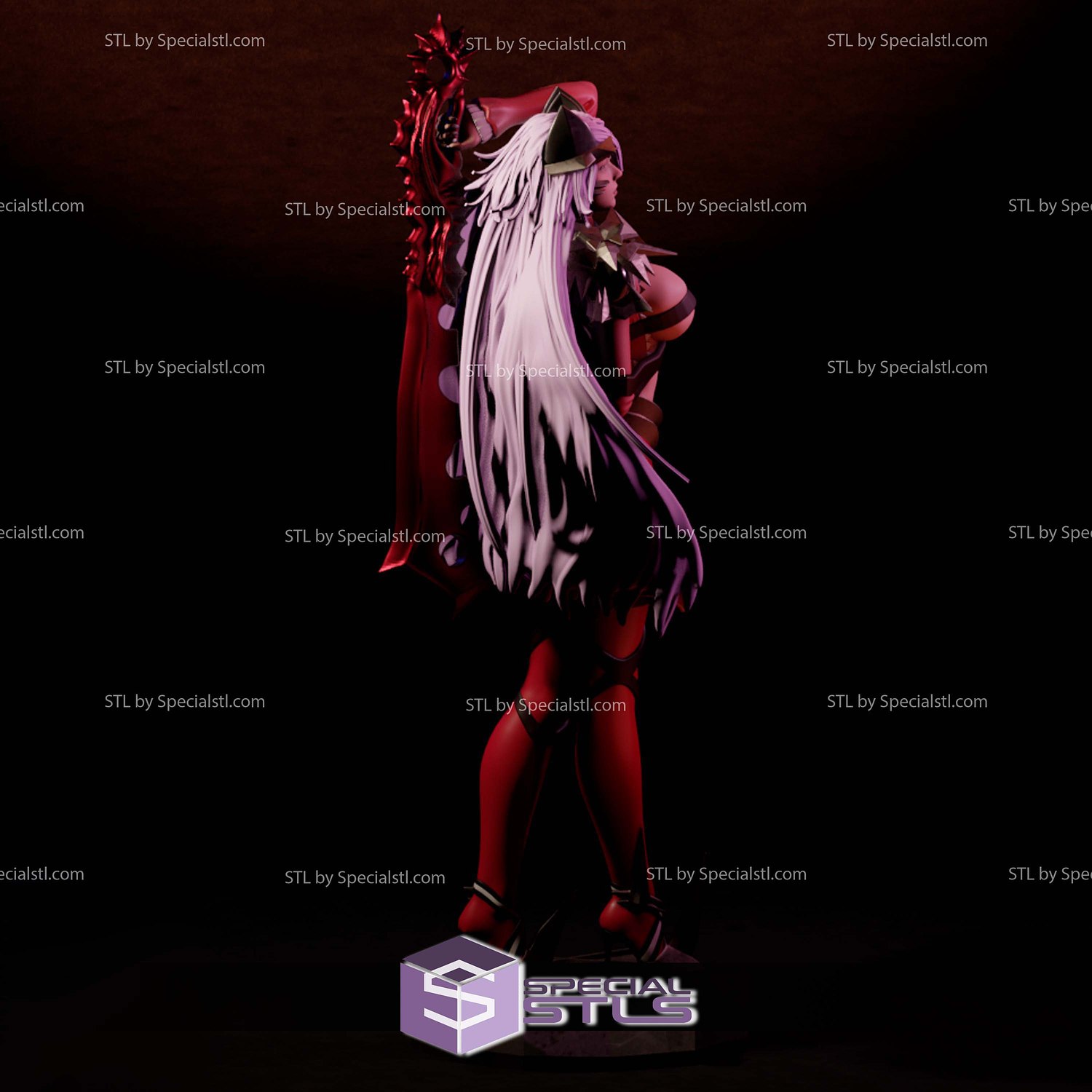 Queens Blade Aldra Sculptures 3D Printing STL Model — view 3