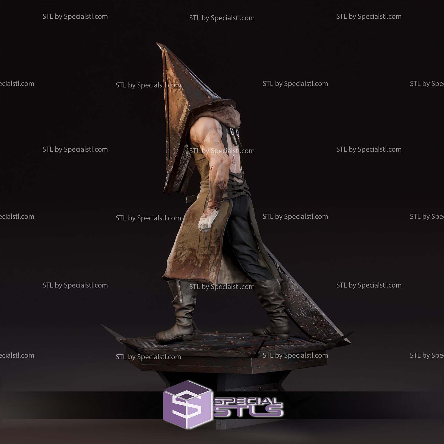 Pyramid Head Silent Hill 2 Remake STL Printer Files 3D Model — view 2
