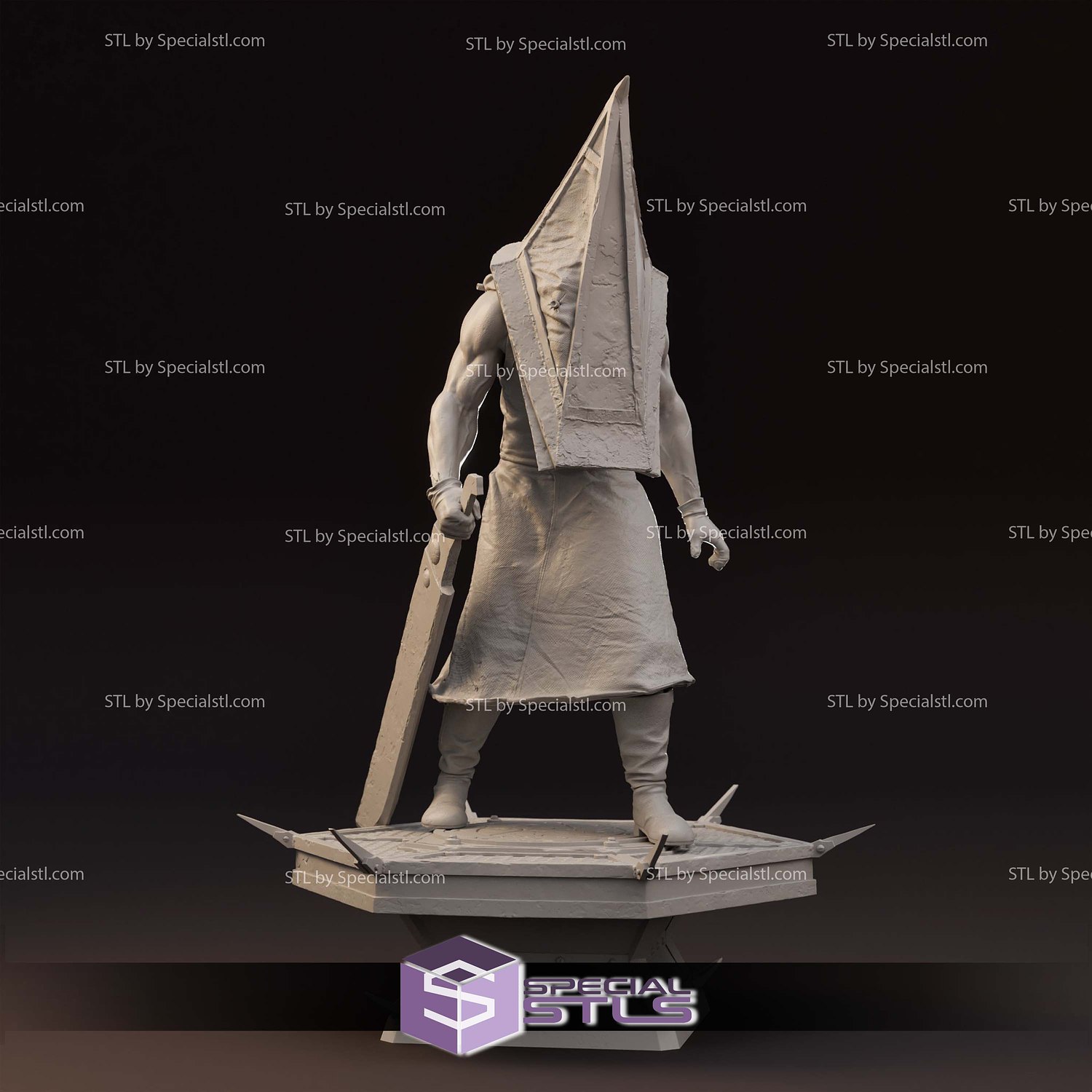 Pyramid Head Silent Hill 2 Remake STL Printer Files 3D Model — view 4