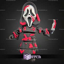 Super Basic STL Scream Ghostface MultiColor 3D Model
