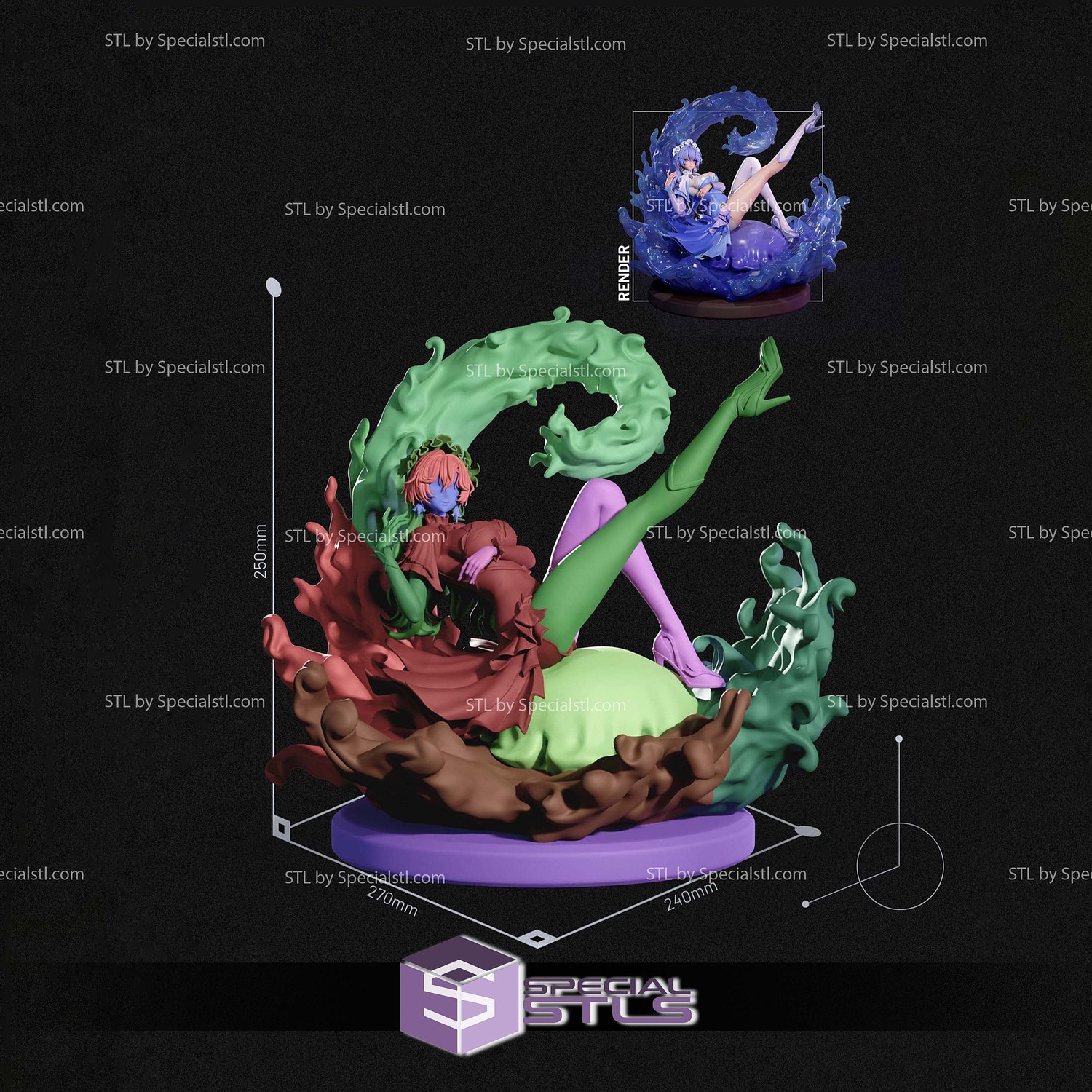 Cantarella Wuthering Waves STL Files 3D Model — view 5