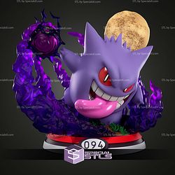 Gengar Moon Pokemon STL Files 3D Model