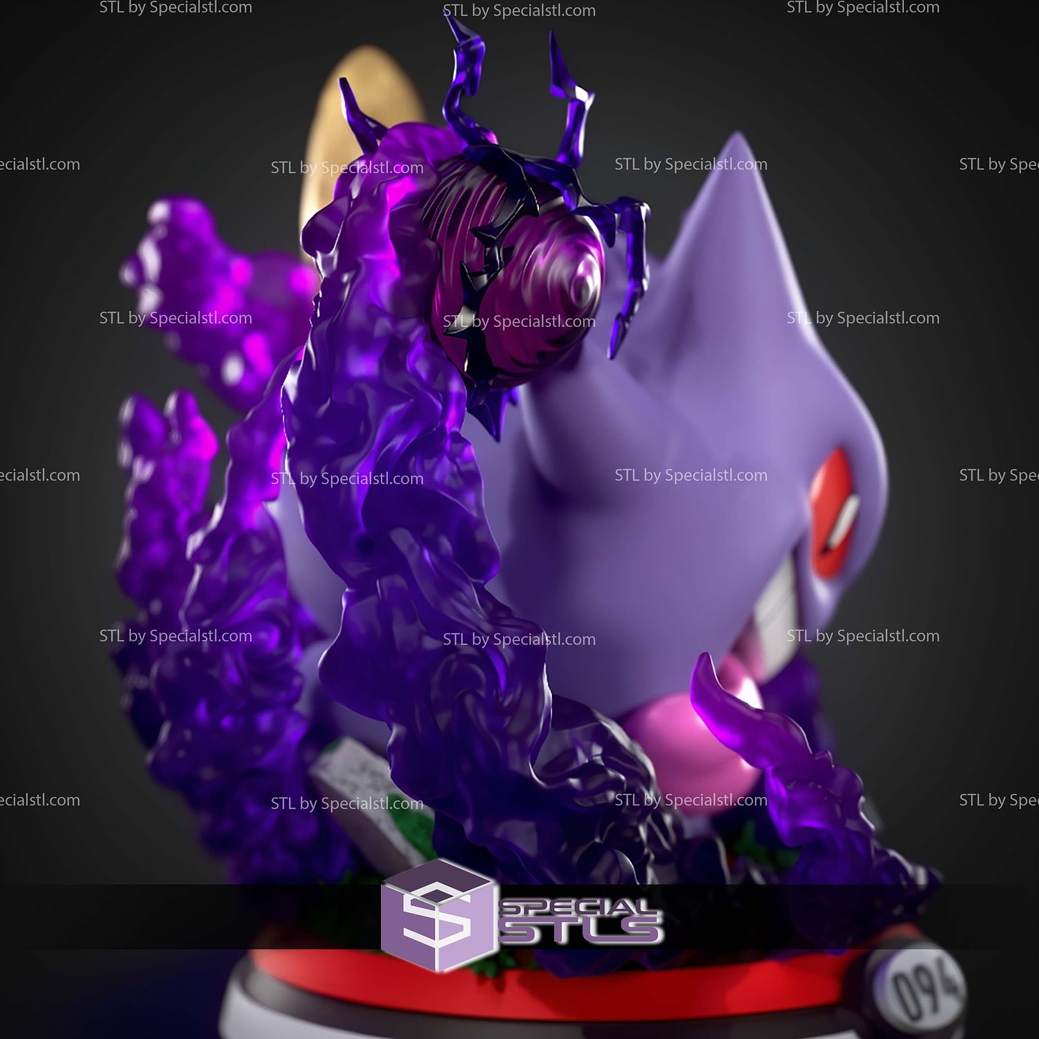 Gengar Moon Pokemon STL Files 3D Model — view 3