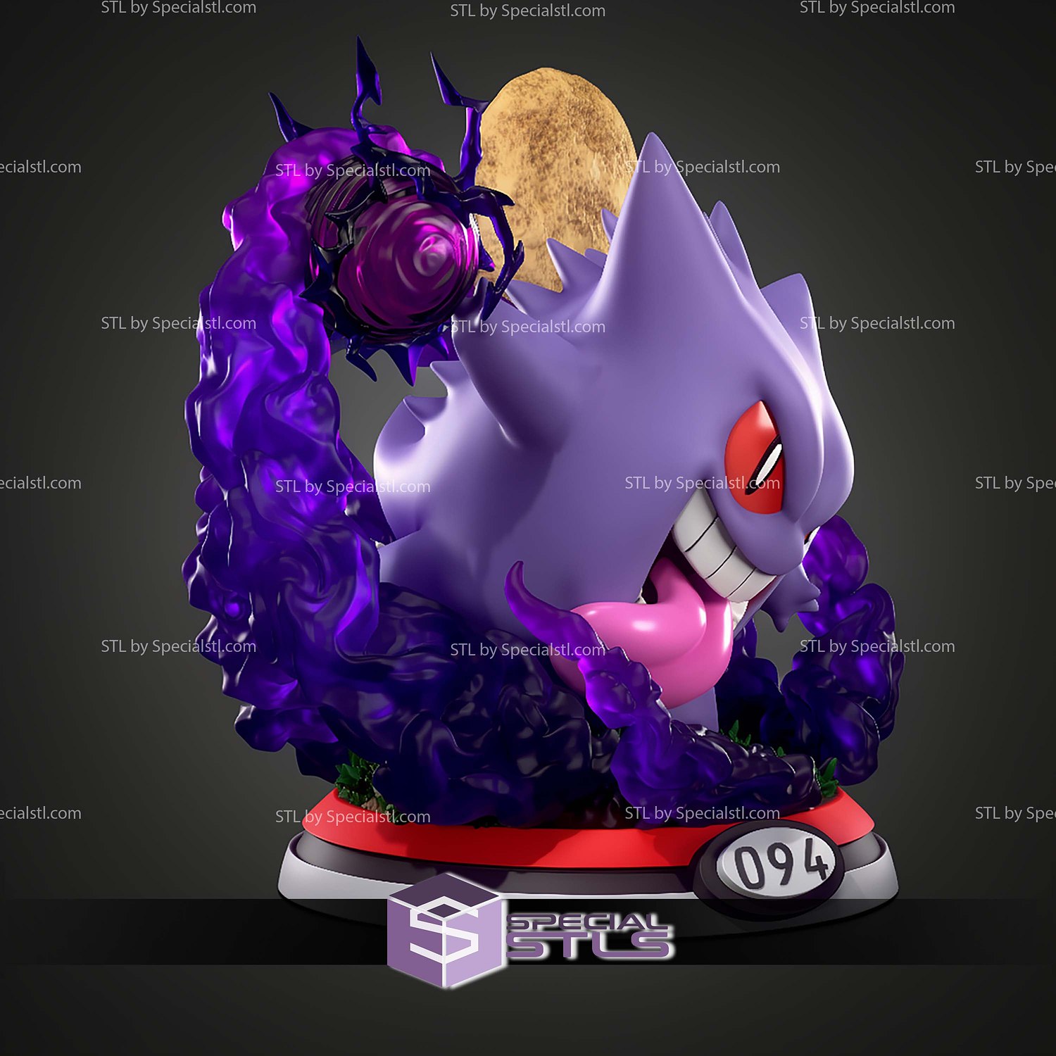 Gengar Moon Pokemon STL Files 3D Model — view 4